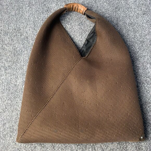 MM6 Maison Margiela Japanese Tote Handbag Mesh Shoulder Bag Brown Made In Italy - Picture 1 of 15